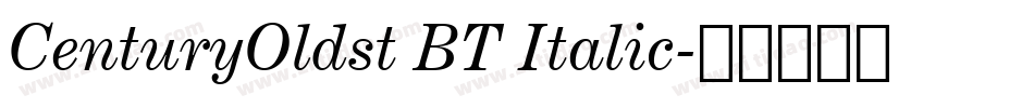 CenturyOldst BT Italic字体转换